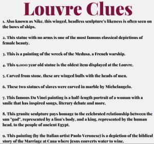 FREE Virtual Louvre Museum Scavenger Hunt + Worksheet PDF